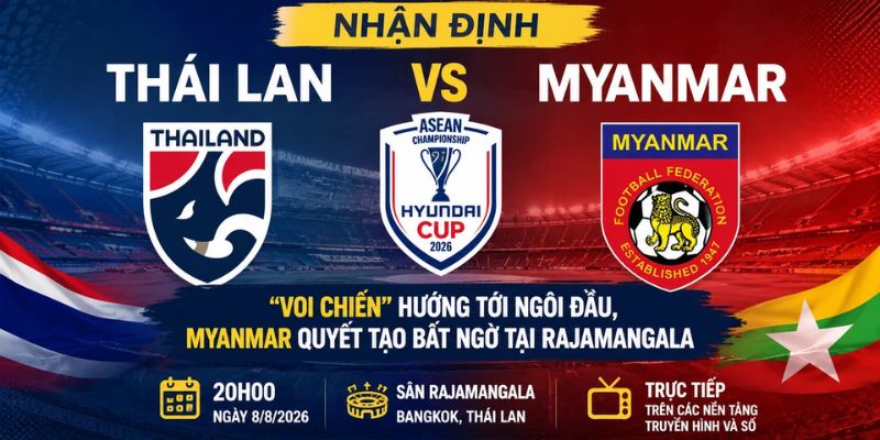 Soi Kèo Thailand  Vs Myanmar 20h00 Vào Ngày 08/08 - AFF Cup